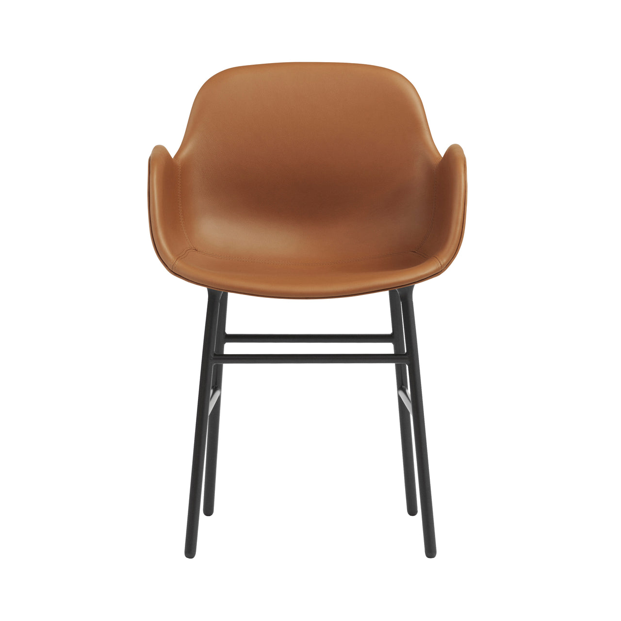 Form Armchair: Steel Base + Full Upholstered + Black