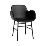 Form Armchair: Steel Base + Full Upholstered + Black
