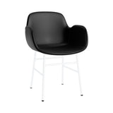 Form Armchair: Steel Base + Full Upholstered + White