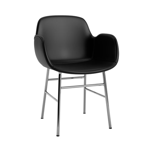 Form Armchair: Chrome Upholstered