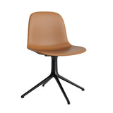Form Chair: Swivel Upholstered + Black Aluminum + Without Casters