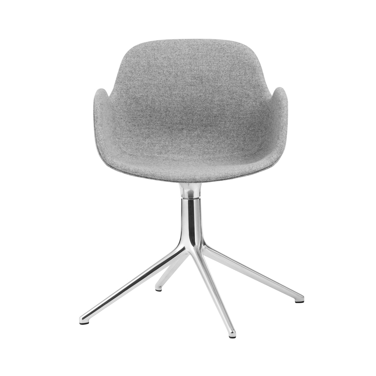 Form Armchair: Swivel Upholstered + Aluminum + Without Casters