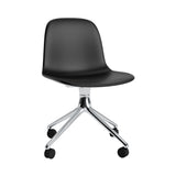 Form Chair: Swivel Upholstered + Aluminum + With Castors