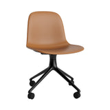 Form Chair: Swivel Upholstered + Black Aluminum + With Casters