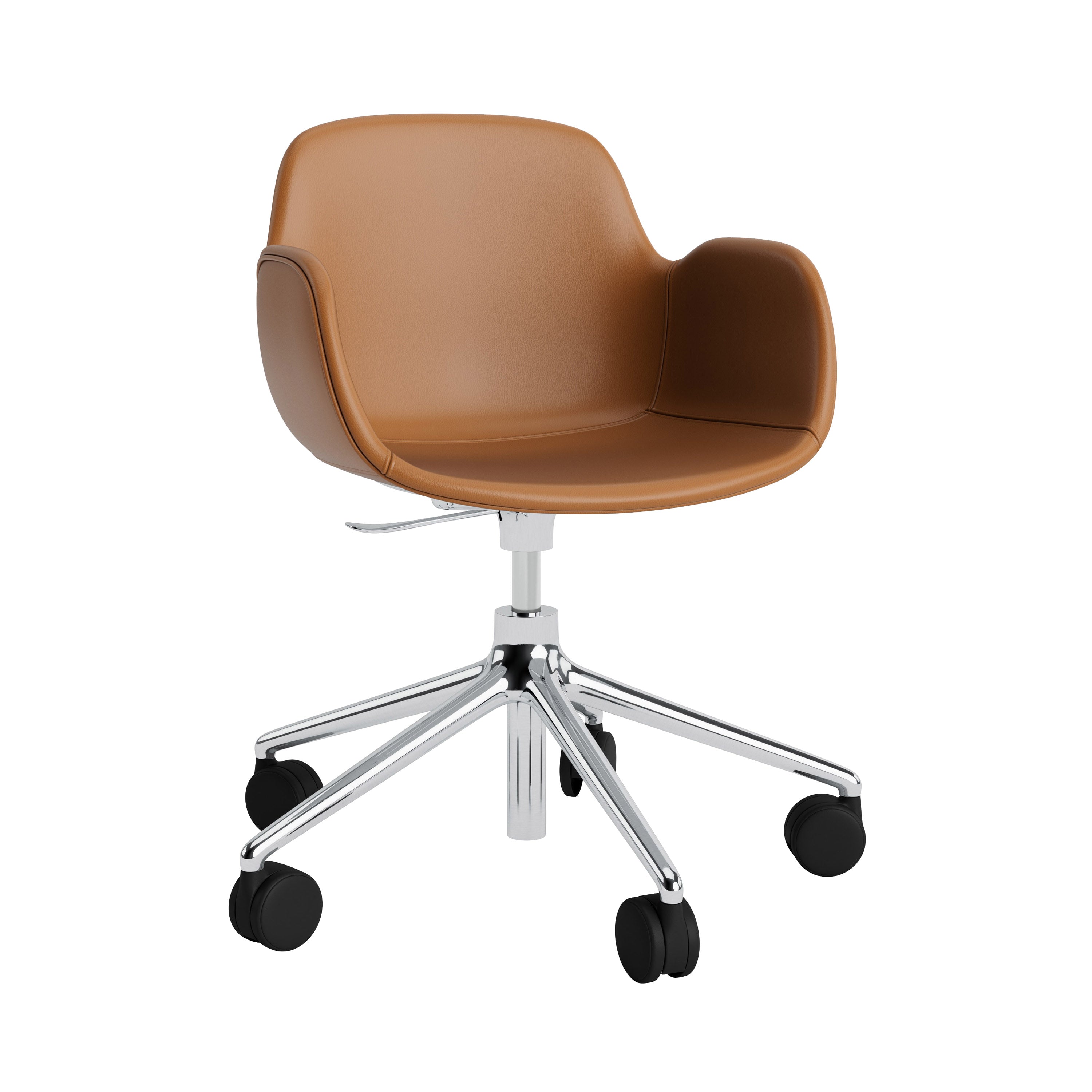 Form Armchair: Swivel 5W Gaslift Upholstered + Aluminum