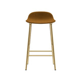 Form Bar + Counter Stool: Brass Upholstered + Counter