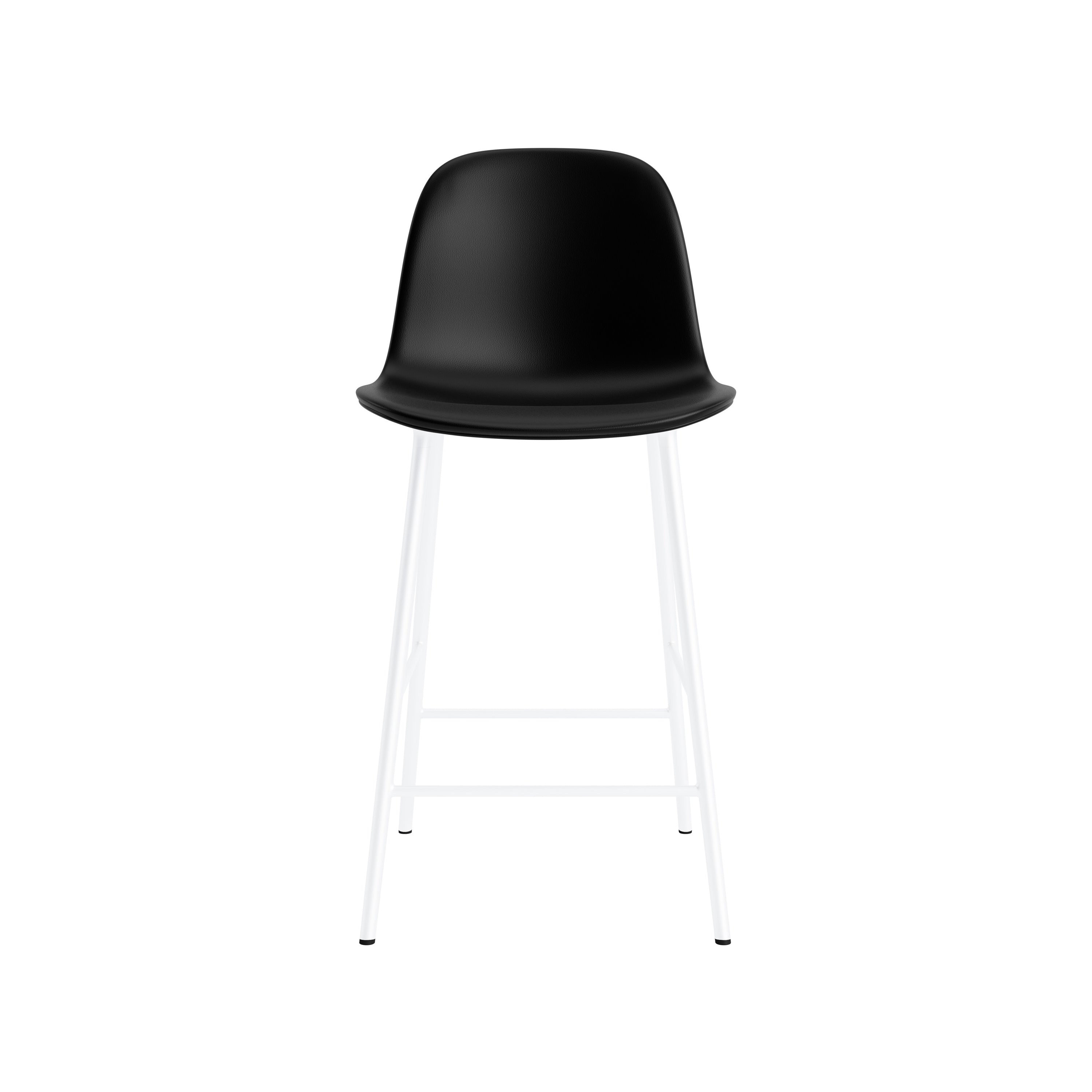 Form Counter Chair: Upholstered + White
