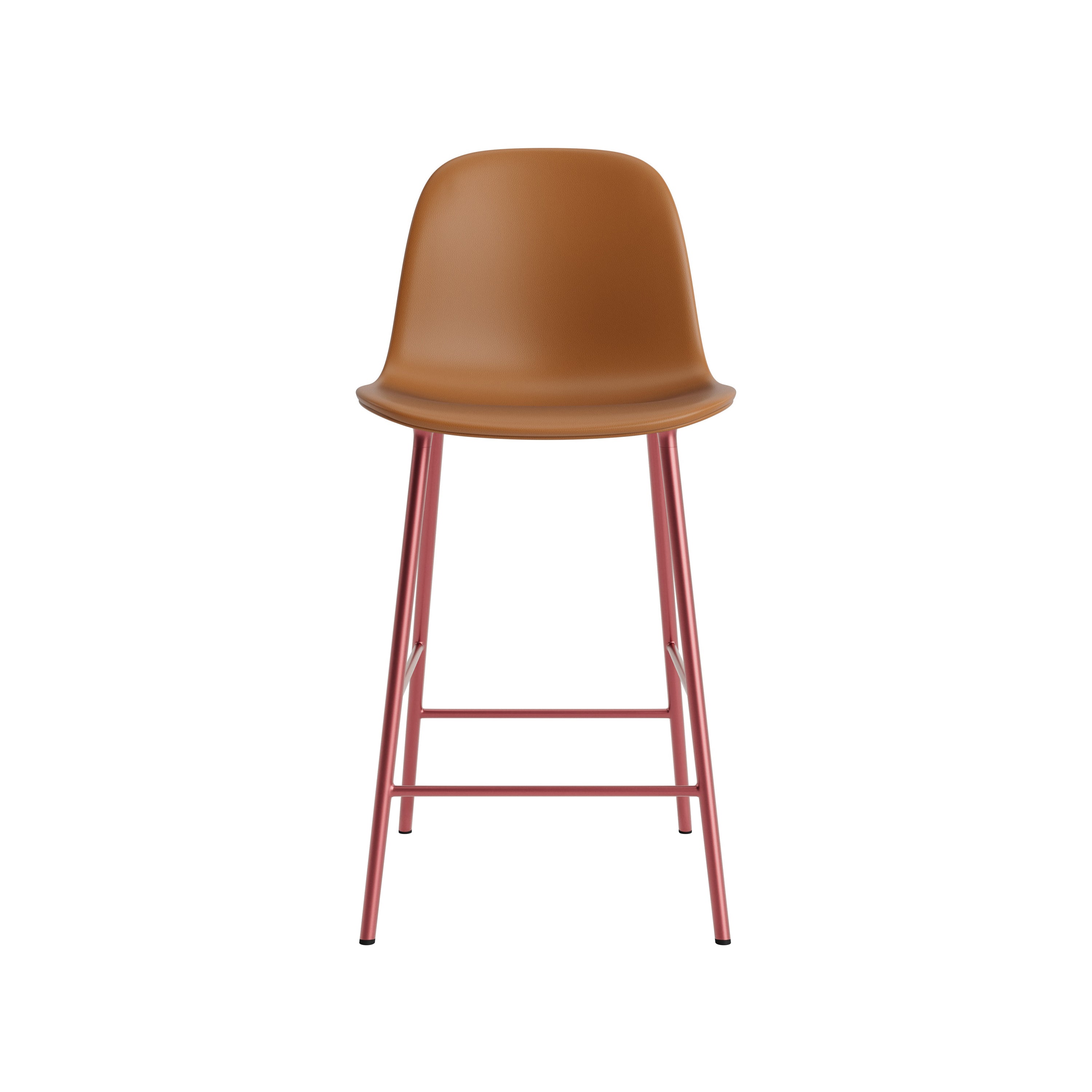 Form Counter Chair: Upholstered + Red