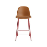 Form Counter Chair: Upholstered + Red