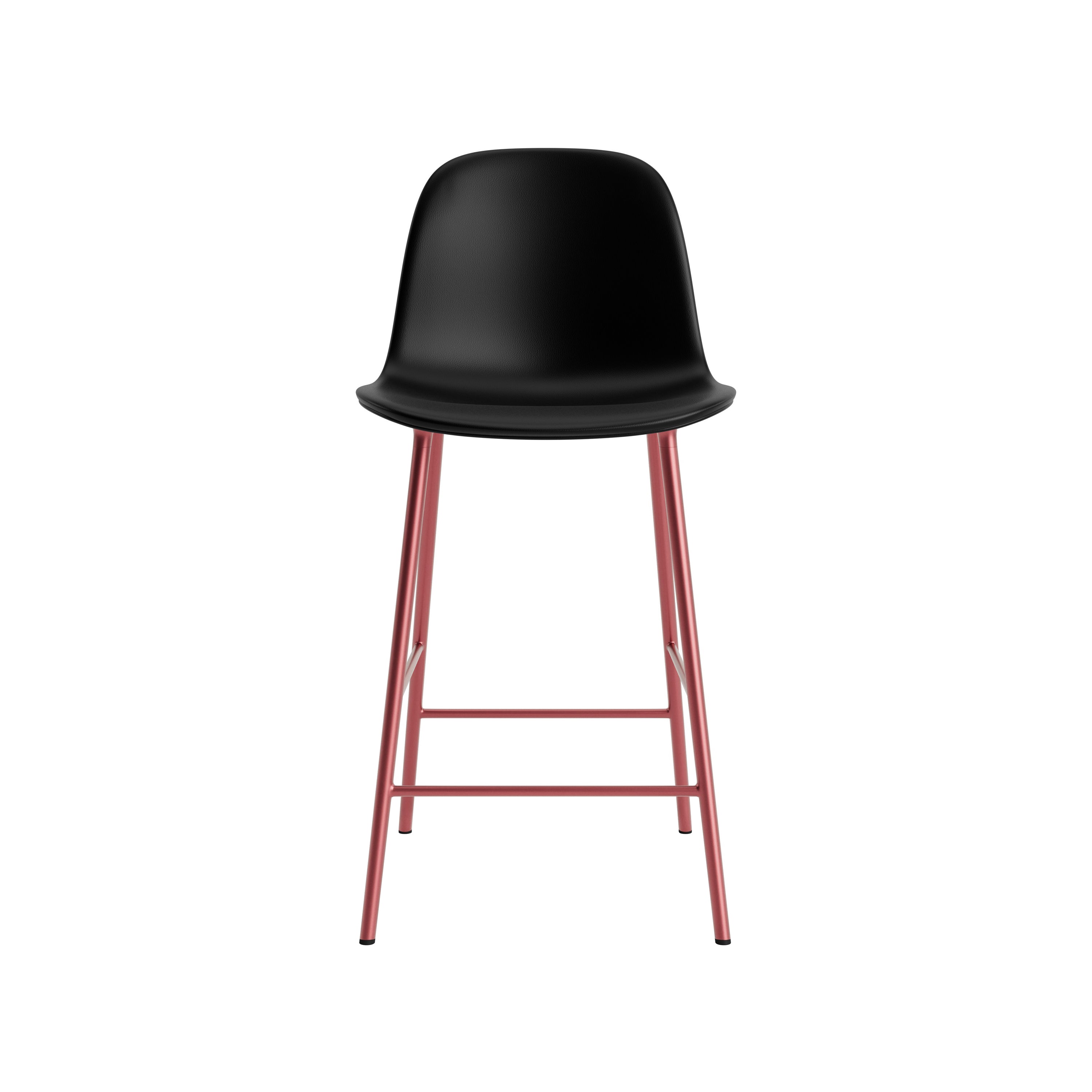 Form Counter Chair: Upholstered + Red