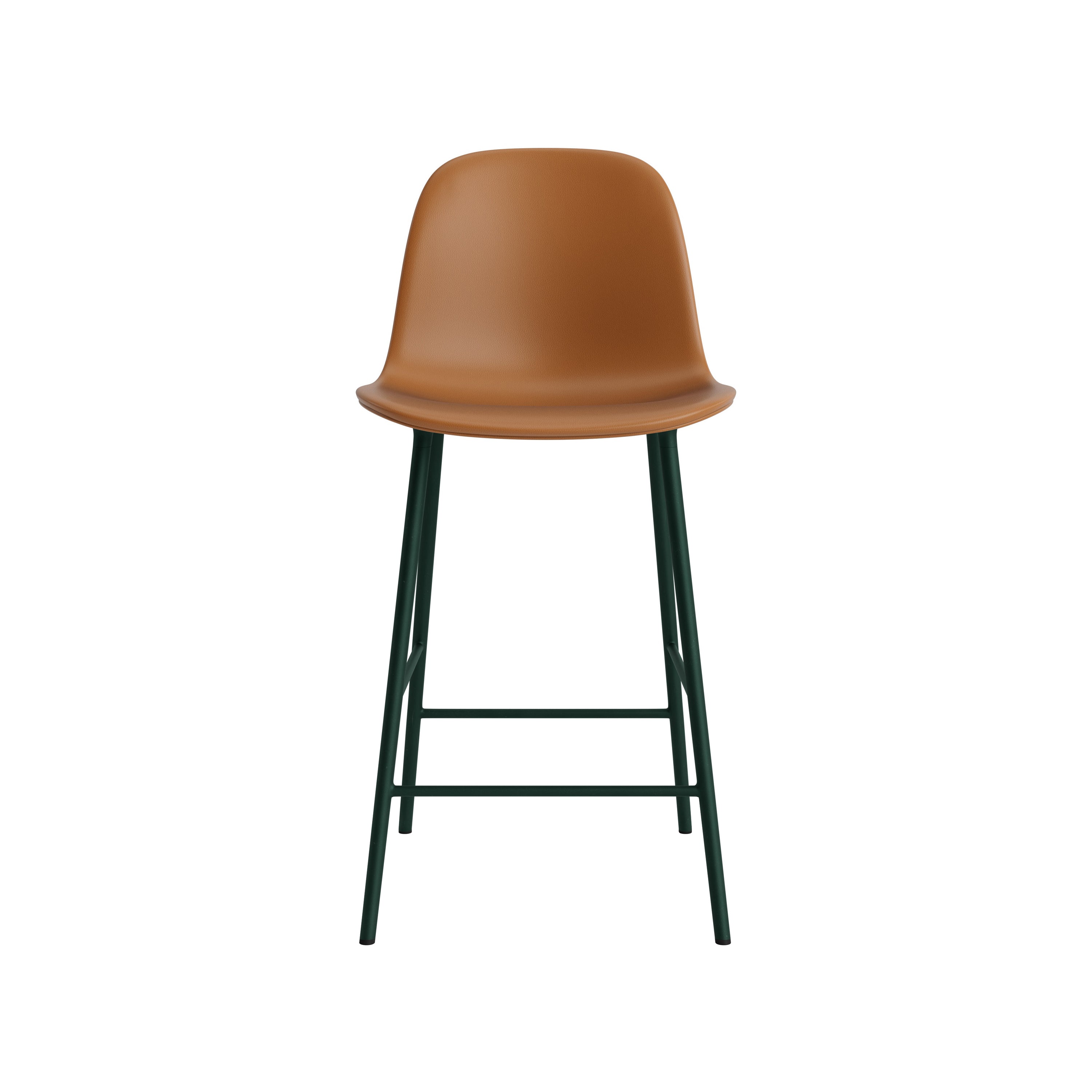Form Counter Chair: Upholstered + Green