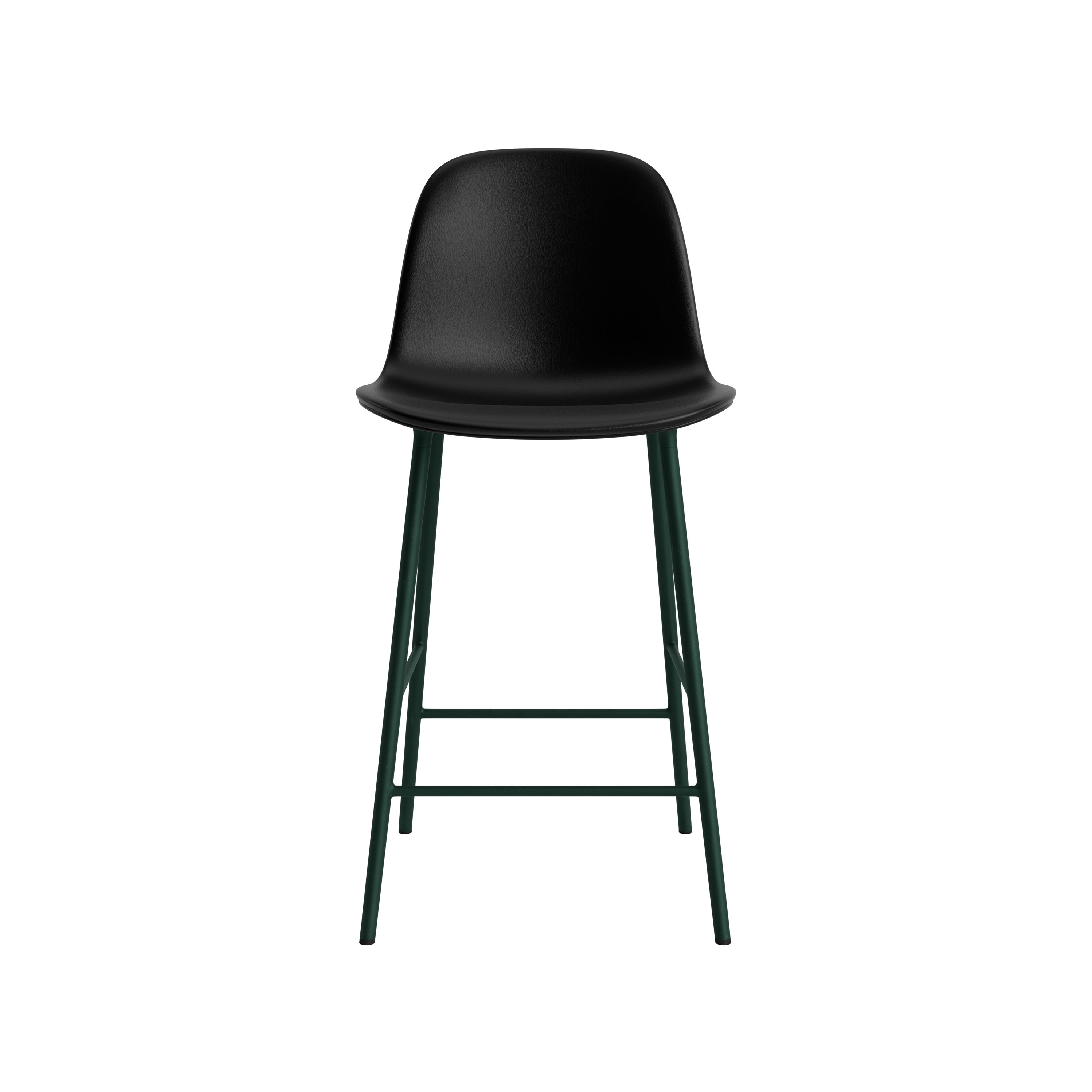Form Counter Chair: Upholstered + Green