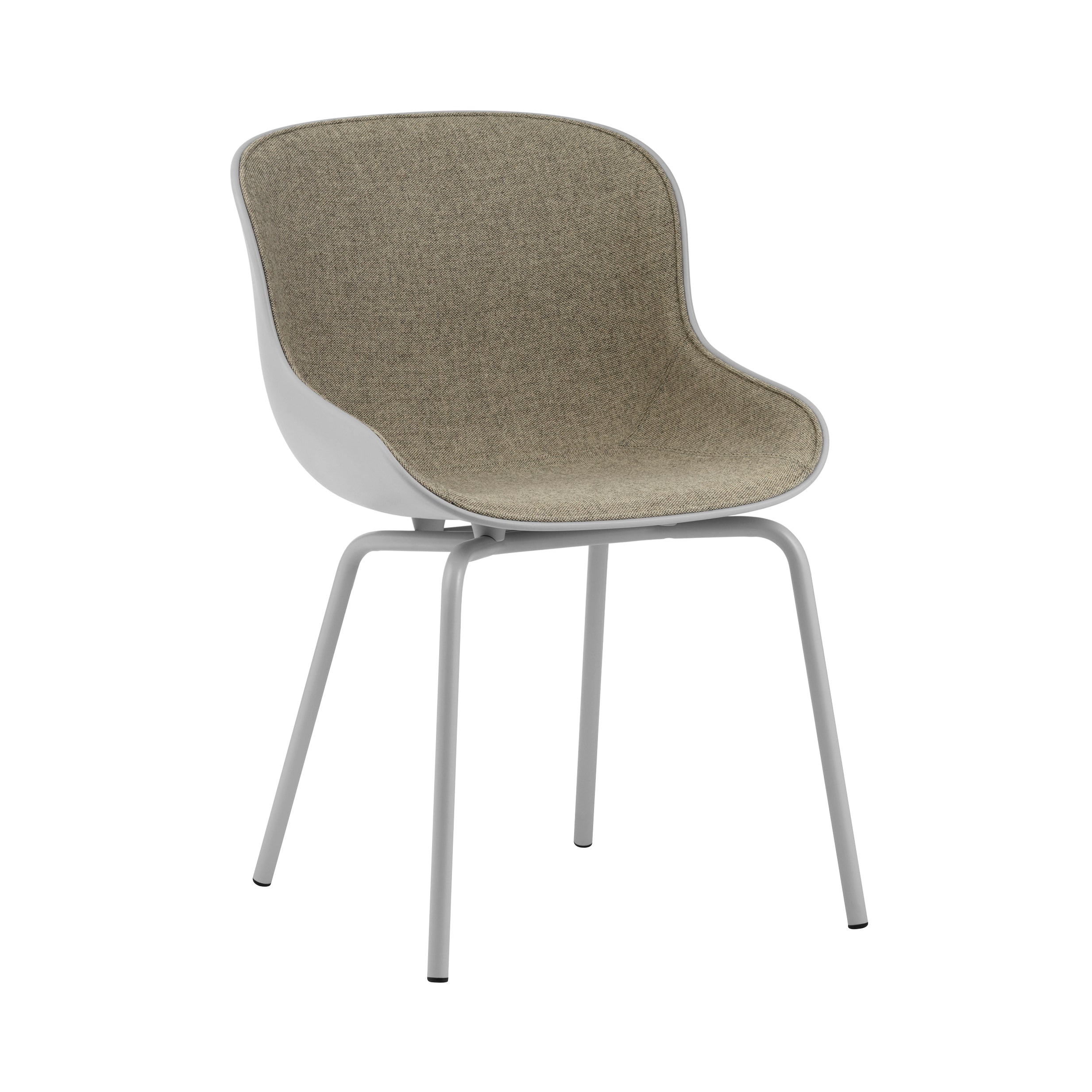 Hyg Chair: Steel Base + Front Upholstered + Grey