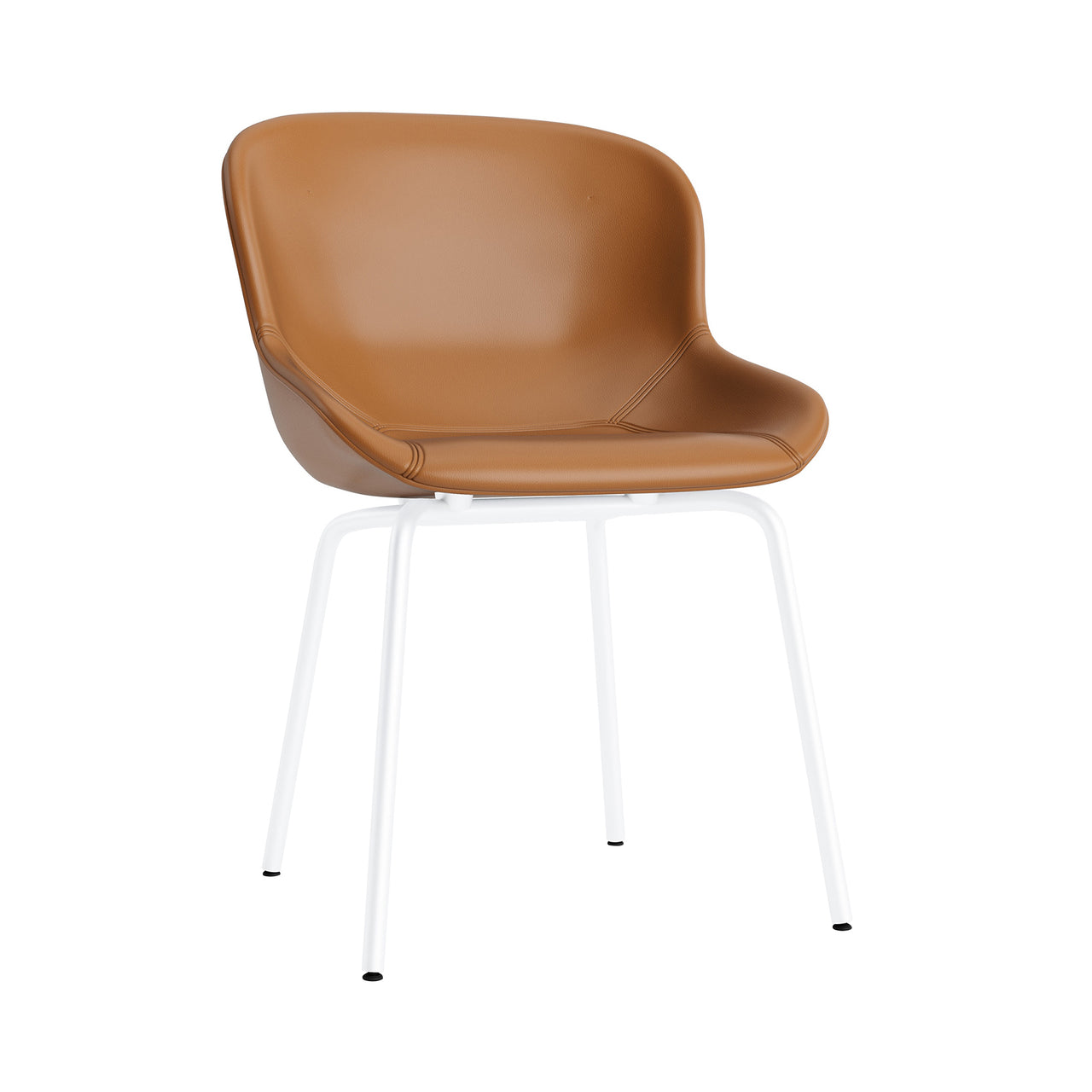Hyg Chair: Steel Base + Full Upholstered + White