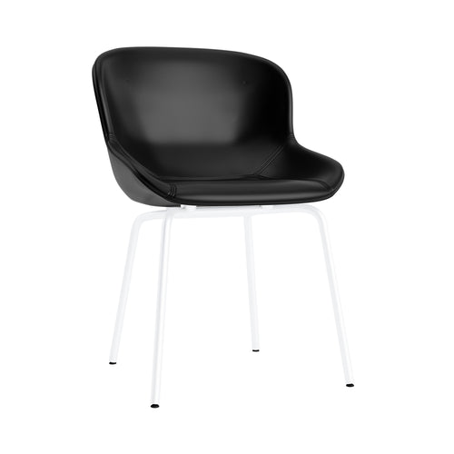 Hyg Chair: Steel Base + Full Upholstered + White