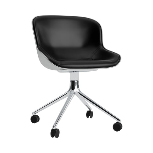 Hyg Chair Swivel 4W: Front Upholstered + Aluminum + Grey