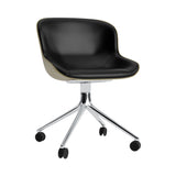 Hyg Chair Swivel 4W: Front Upholstered + Aluminum + Olive