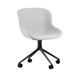 Hyg Chair Swivel 4W: Full Upholstered + Black Aluminum