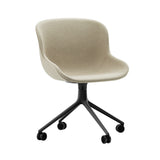 Hyg Chair Swivel 4W: Full Upholstered + Black Aluminum