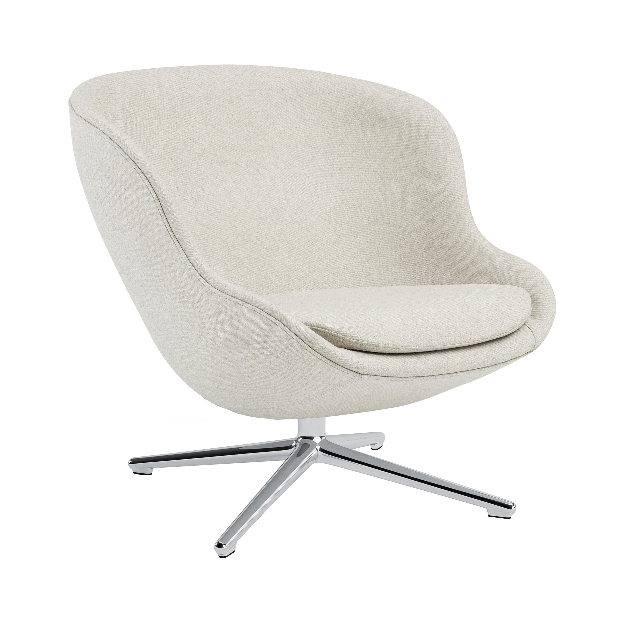 Hyg Lounge Chair Low: Swivel Base + Aluminum + Without Tilt