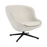 Hyg Lounge Chair Low: Swivel Base + Black Aluminum + Without Tilt