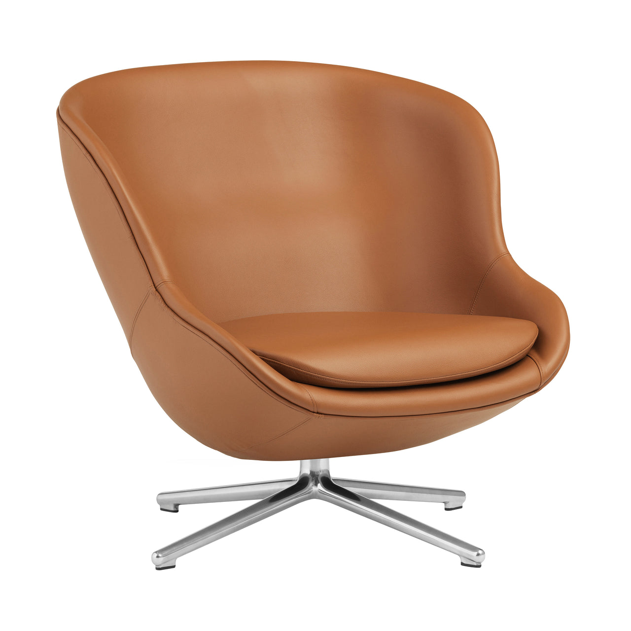Hyg Lounge Chair Low: Swivel Base + Aluminum + Without Tilt