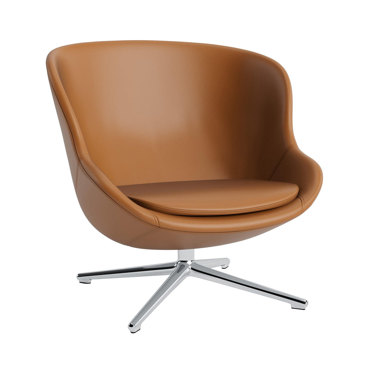 Hyg Lounge Chair Low: Swivel Base + Aluminum + Without Tilt