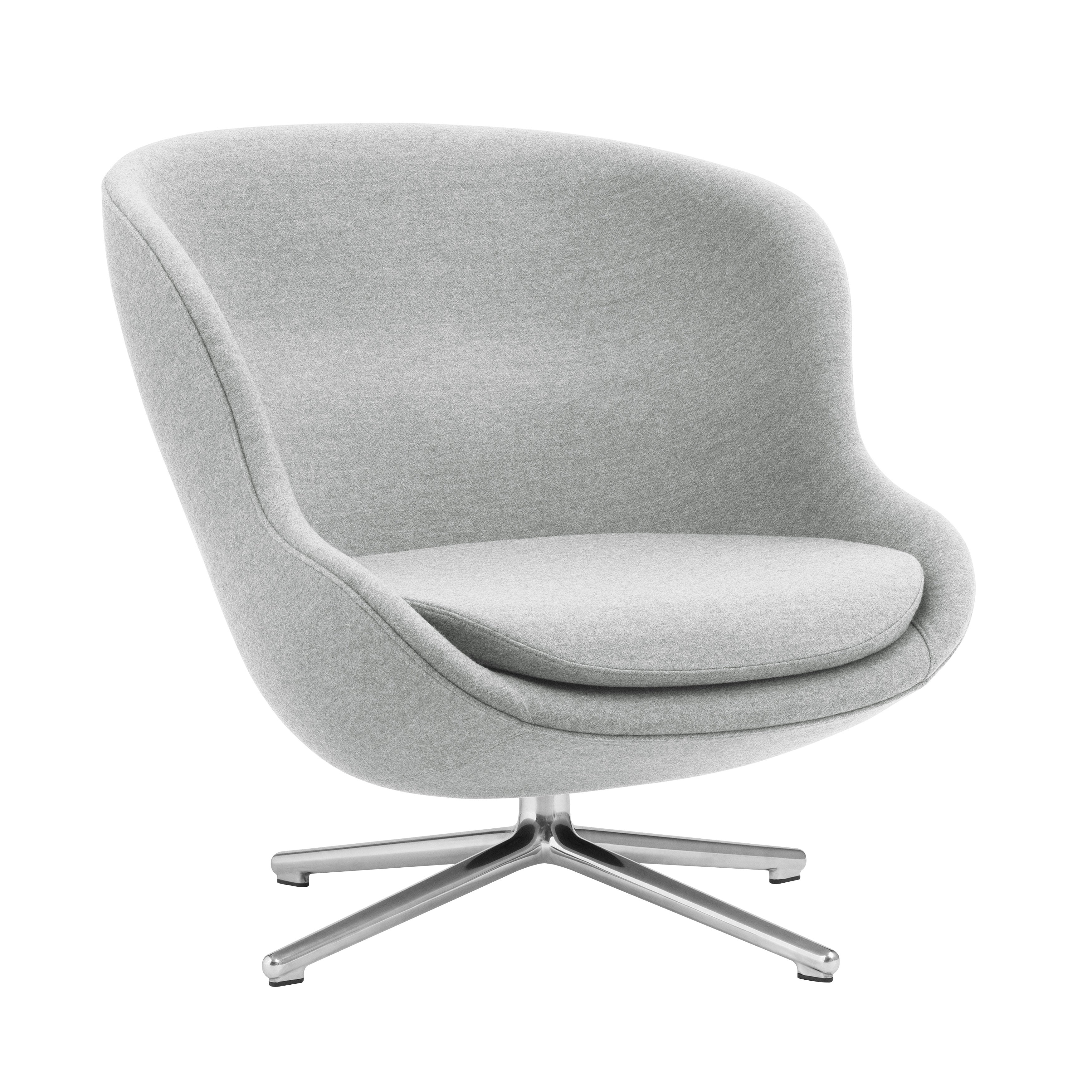 Hyg Lounge Chair Low: Swivel Base + Aluminum + Without Tilt