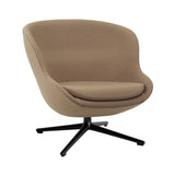 Hyg Lounge Chair Low: Swivel Base + Black Aluminum + Without Tilt