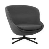 Hyg Lounge Chair Low: Swivel Base + Black Aluminum + Without Tilt