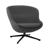 Hyg Lounge Chair Low: Swivel Base + Black Aluminum + Without Tilt