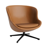 Hyg Lounge Chair Low: Swivel Base + Black Aluminum + Without Tilt