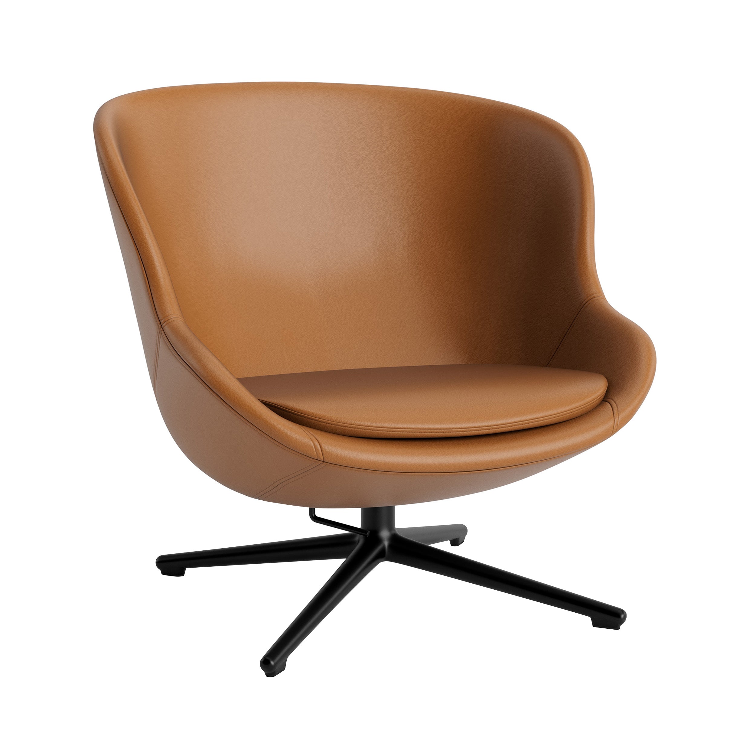 Hyg Lounge Chair Low: Swivel Base + Black Aluminum + With Tilt