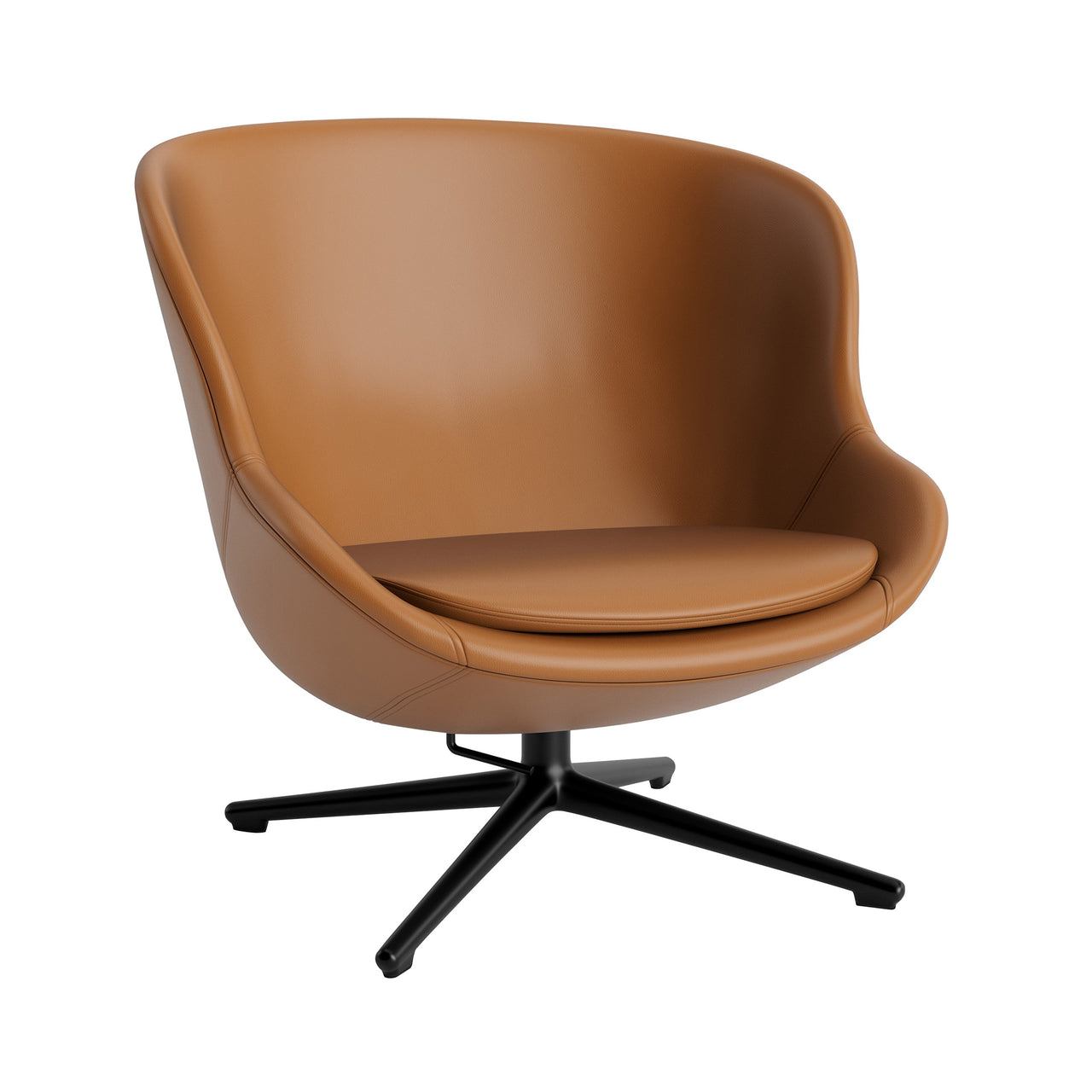 Hyg Lounge Chair Low: Swivel Base + Black Aluminum + With Tilt