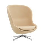 Hyg Lounge Chair High: Swivel Base + Aluminum + Without Tilt