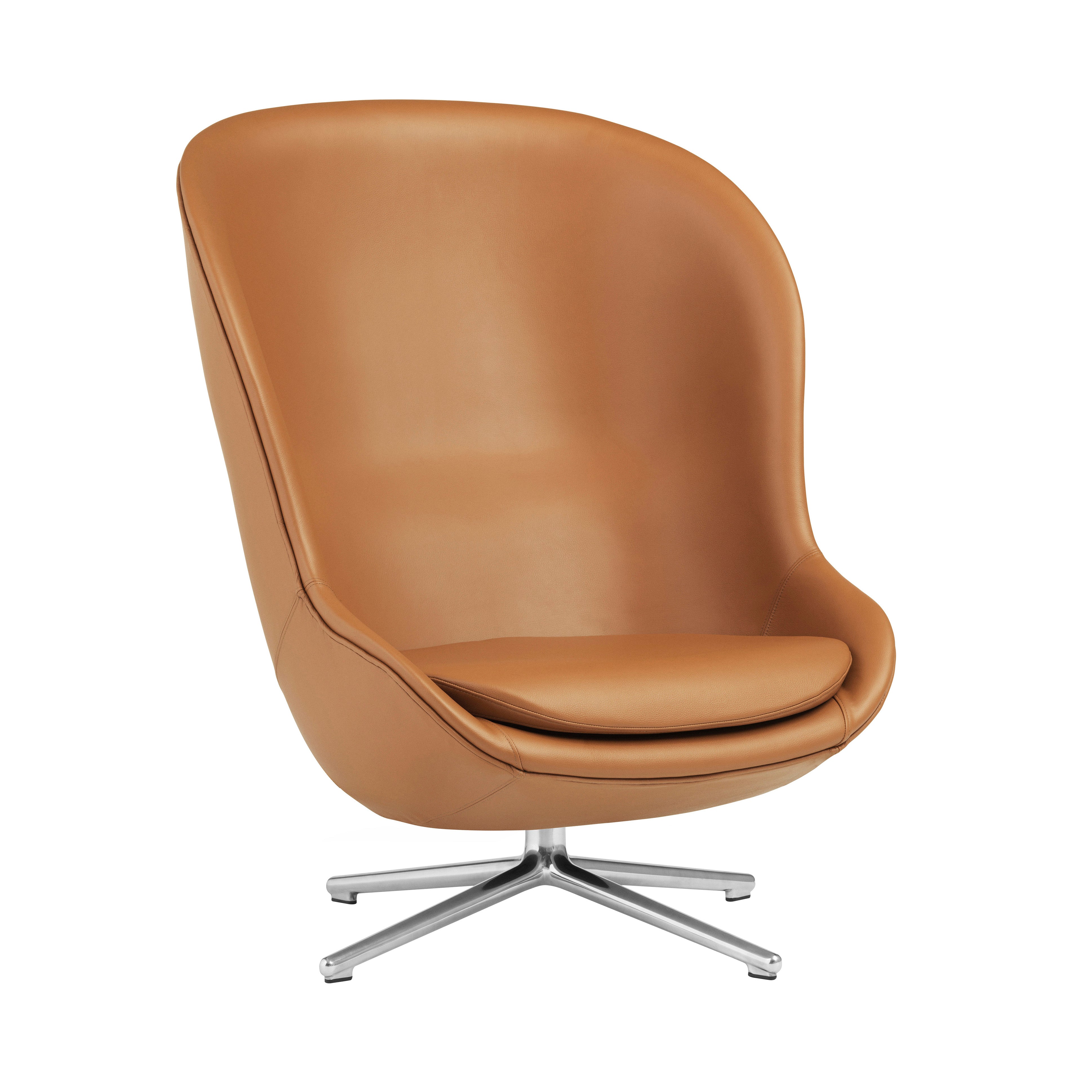 Hyg Lounge Chair High: Swivel Base + Aluminum + Without Tilt