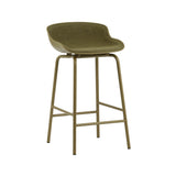 Hyg Bar + Counter Stool: Front Upholstered + Counter + Olive