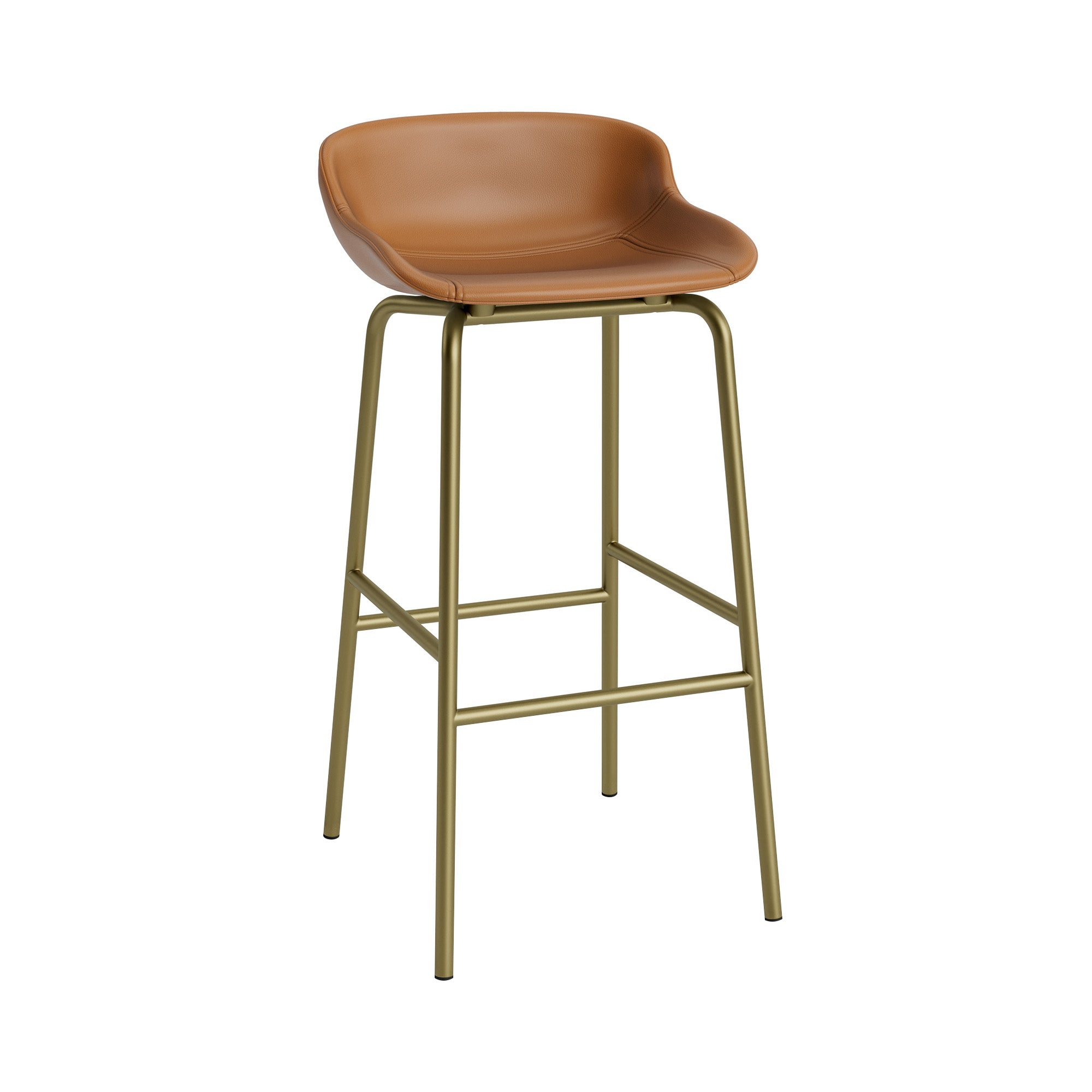 Hyg Bar + Counter Stool: Fully Upholstered + Bar + Olive