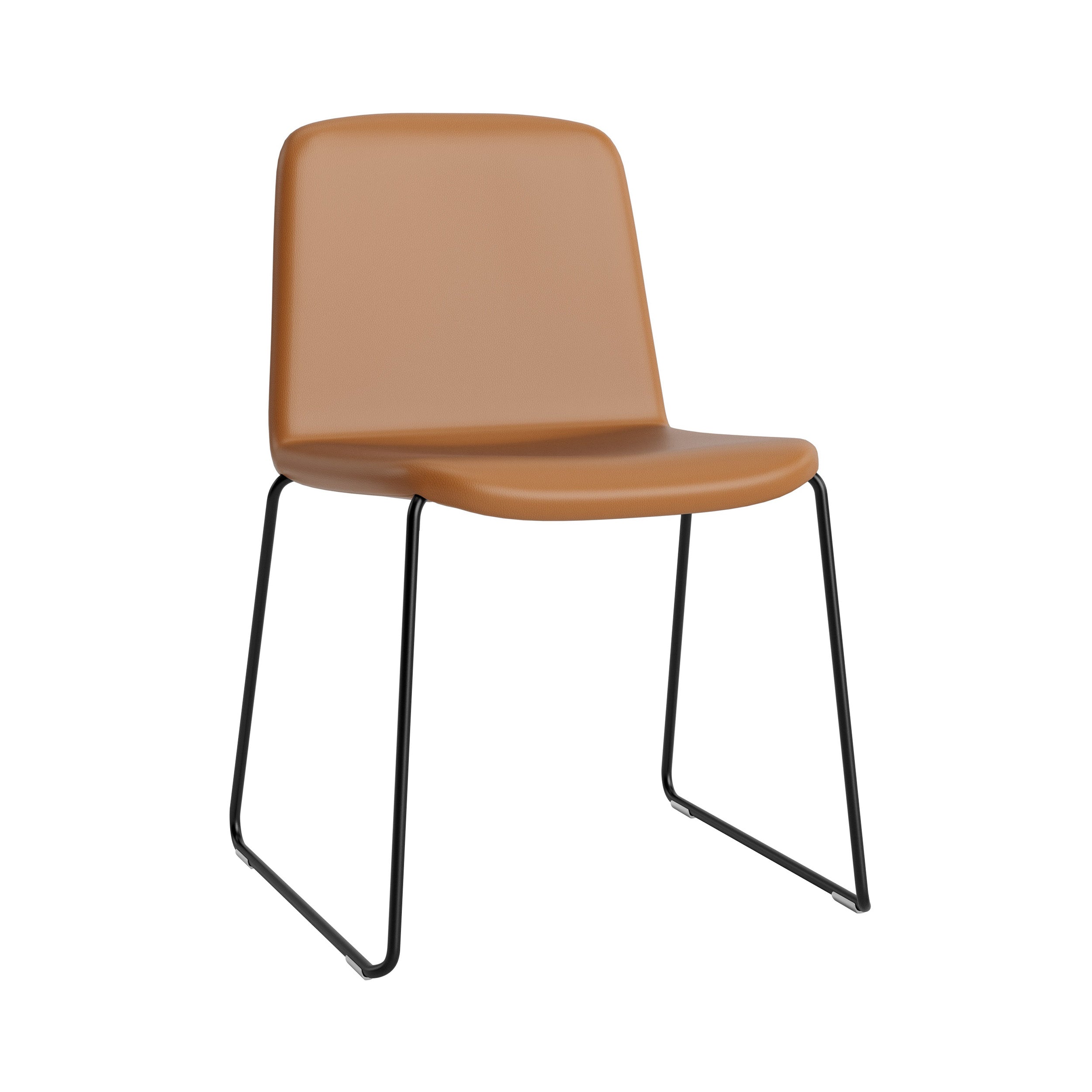 Just Chair: Upholstered + Black Steel