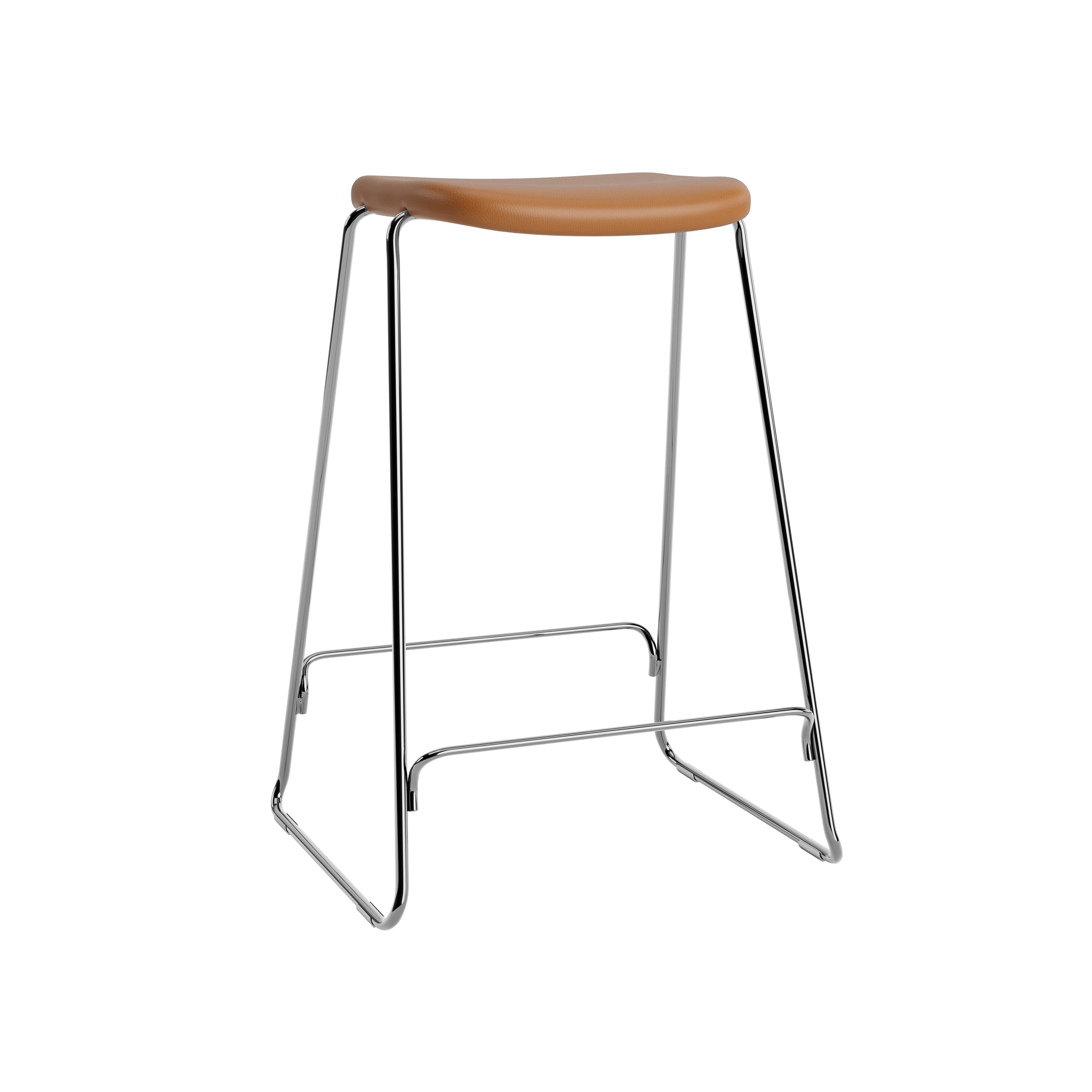 Just Bar + Counter Stool: Full Upholstered + Counter + Chrome