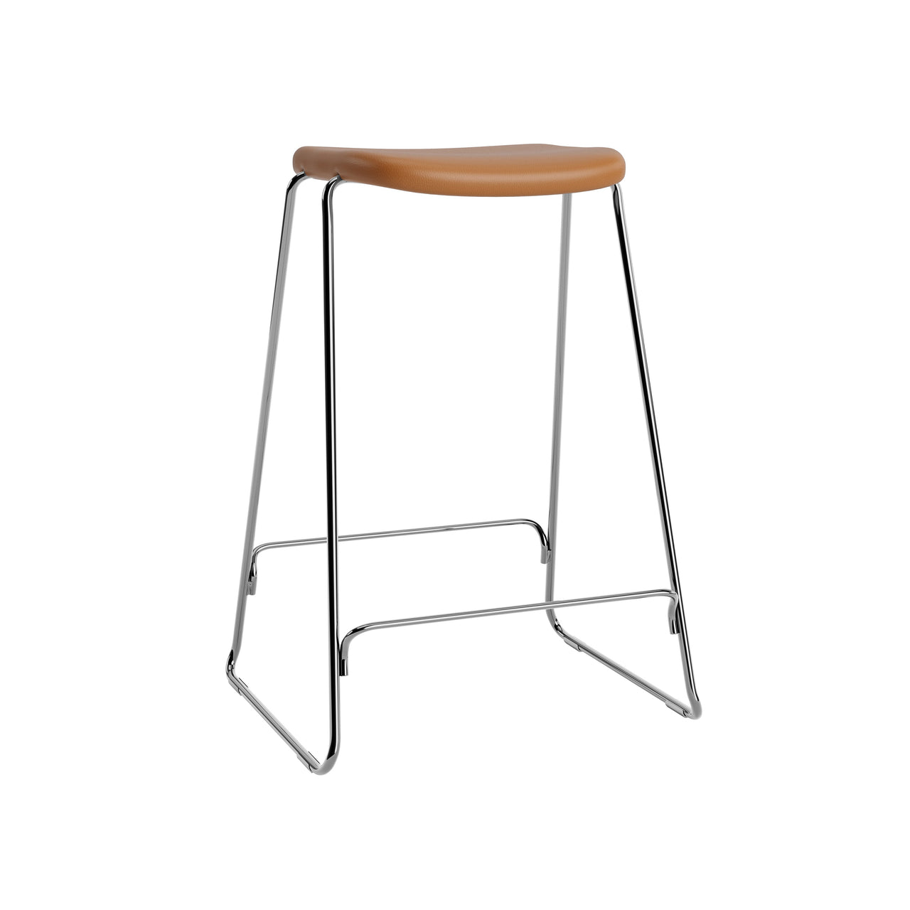 Just Bar + Counter Stool: Full Upholstered + Counter + Chrome