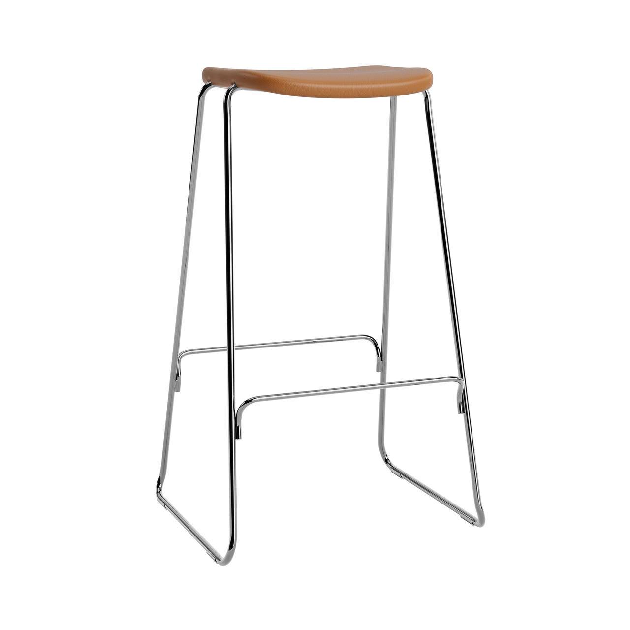 Just Bar + Counter Stool: Full Upholstered + Bar + Chrome