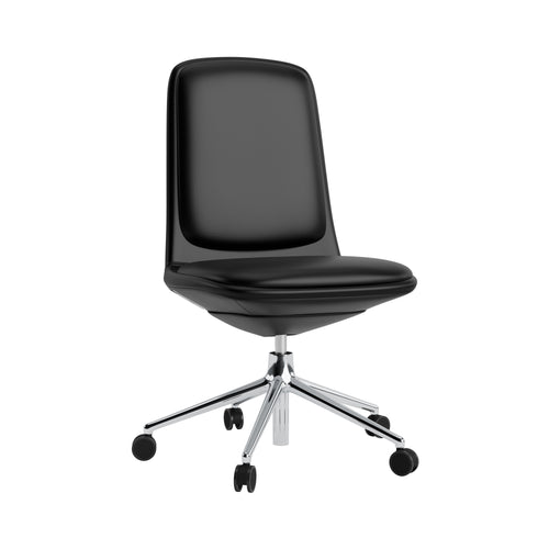 Off Chair 5W Gaslift with Cushion: Low + Without Arm + Aluminum