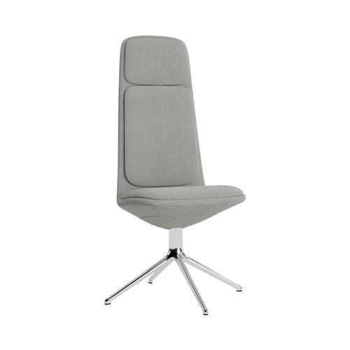 Off Chair 4 Legs with Cushion: High + Without Arm + Aluminum