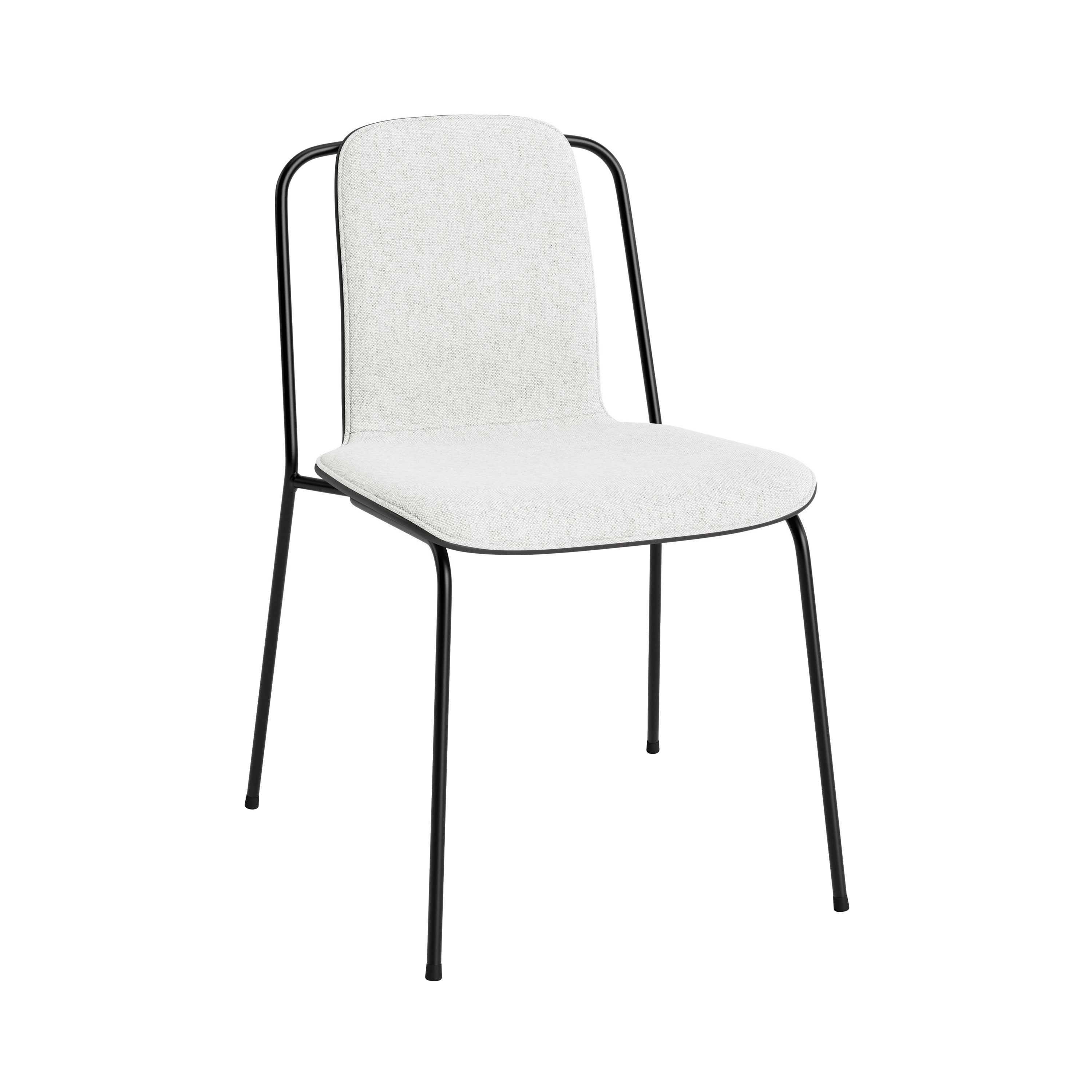 Studio Chair: Front Upholstered + Black