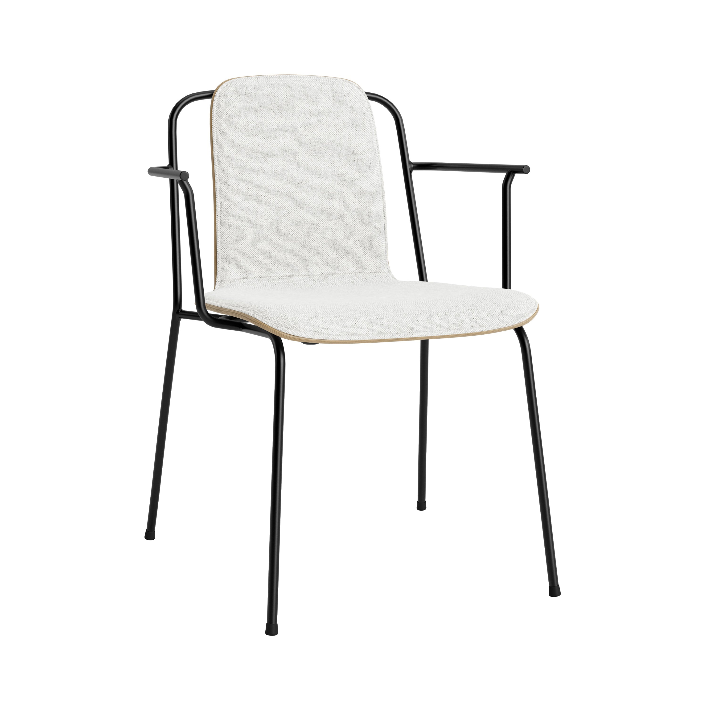 Studio Armchair: Front Upholstered + Oak