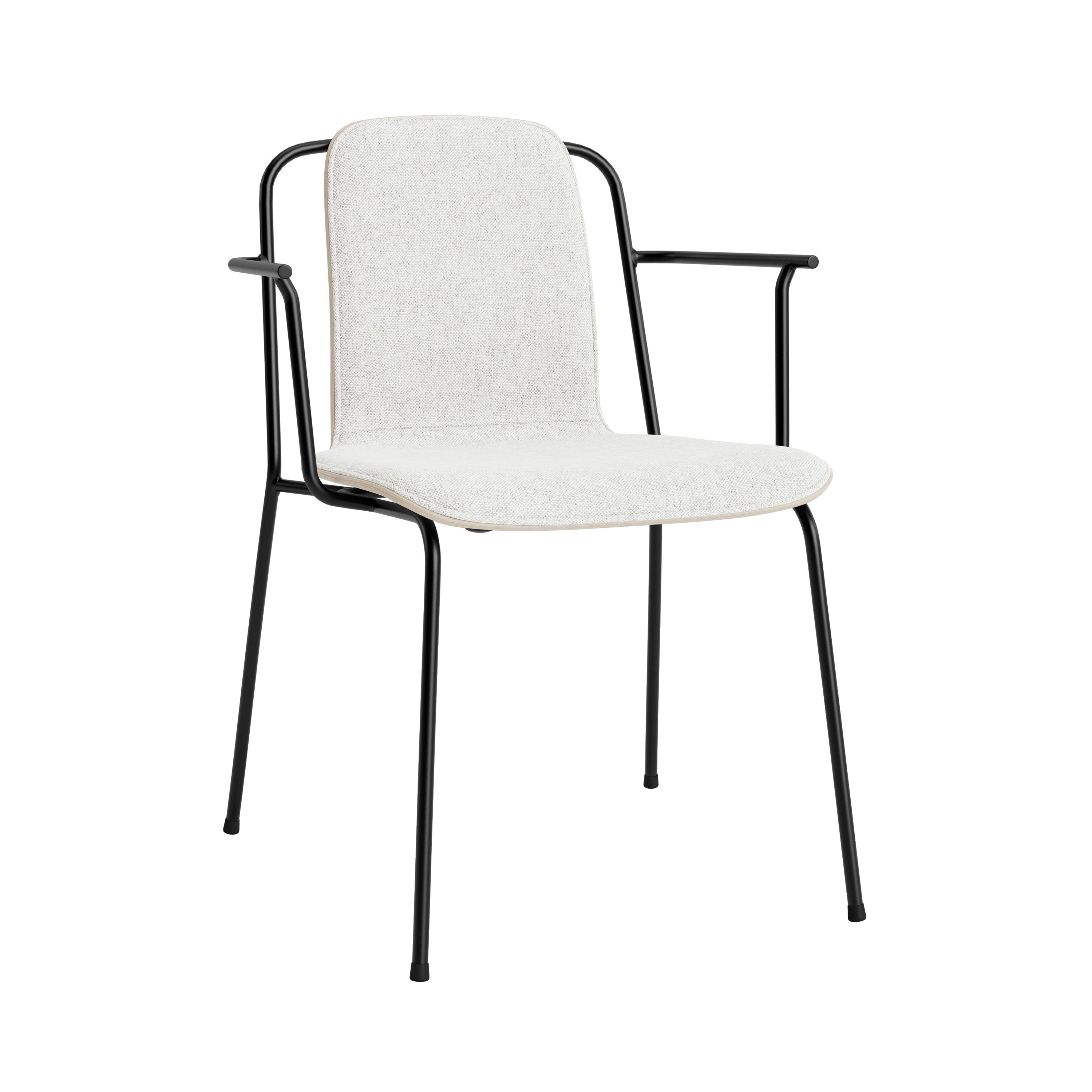 Studio Armchair: Front Upholstered + Light Grey