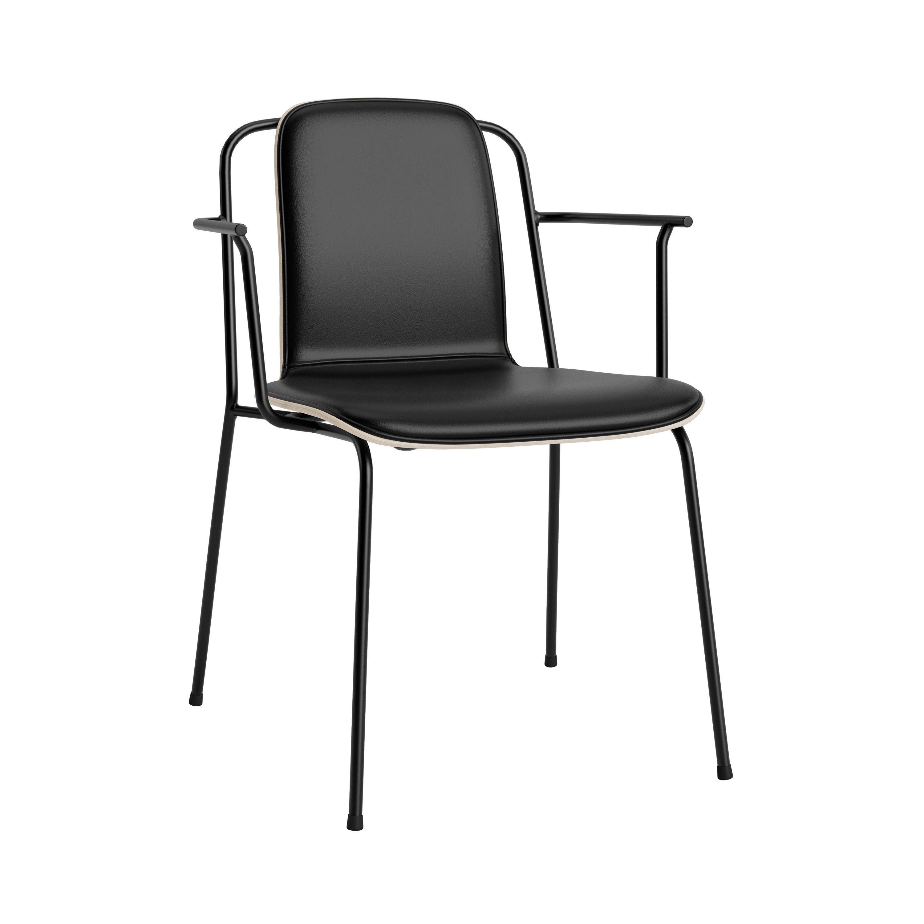 Studio Armchair: Front Upholstered + Light Grey