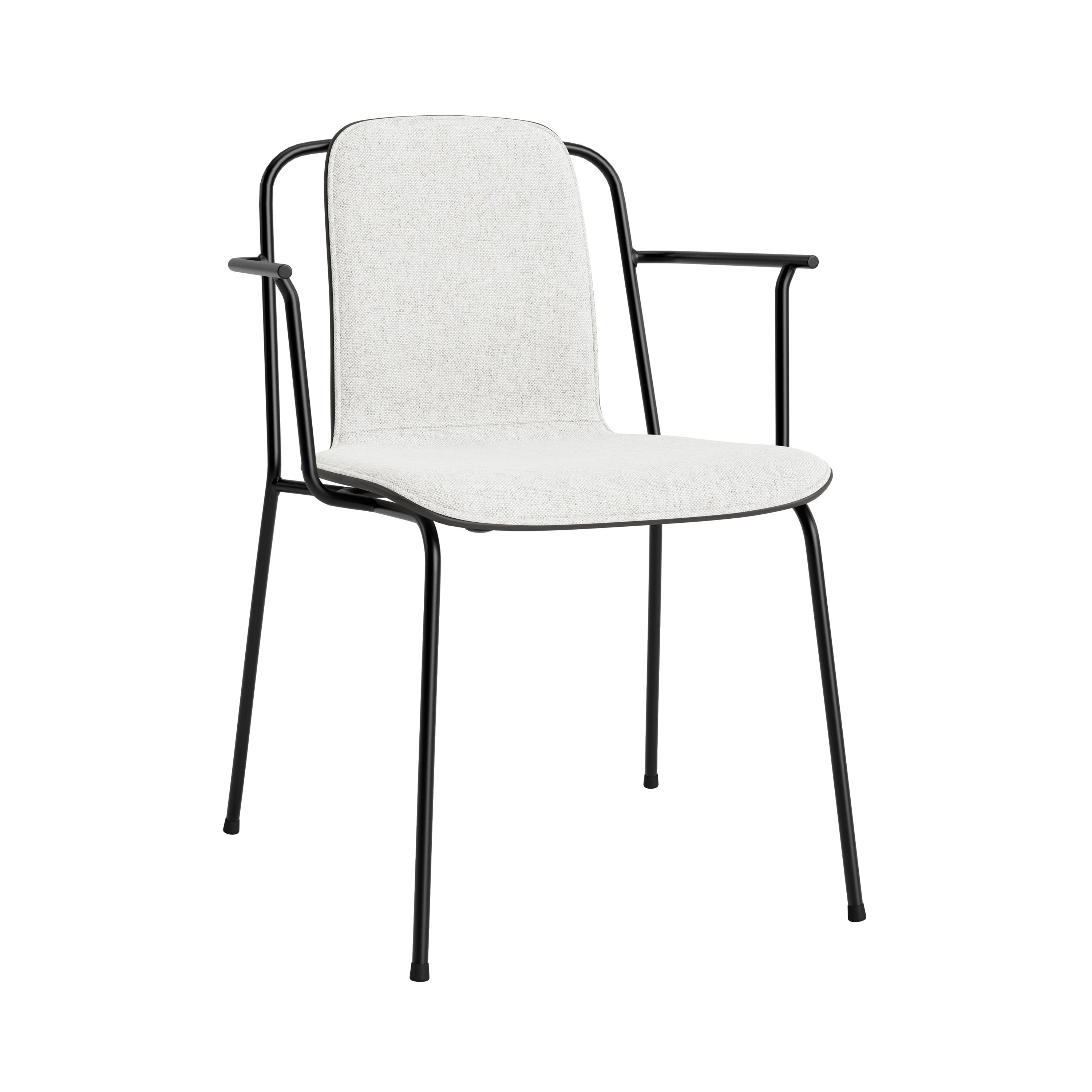 Studio Armchair: Front Upholstered + Black