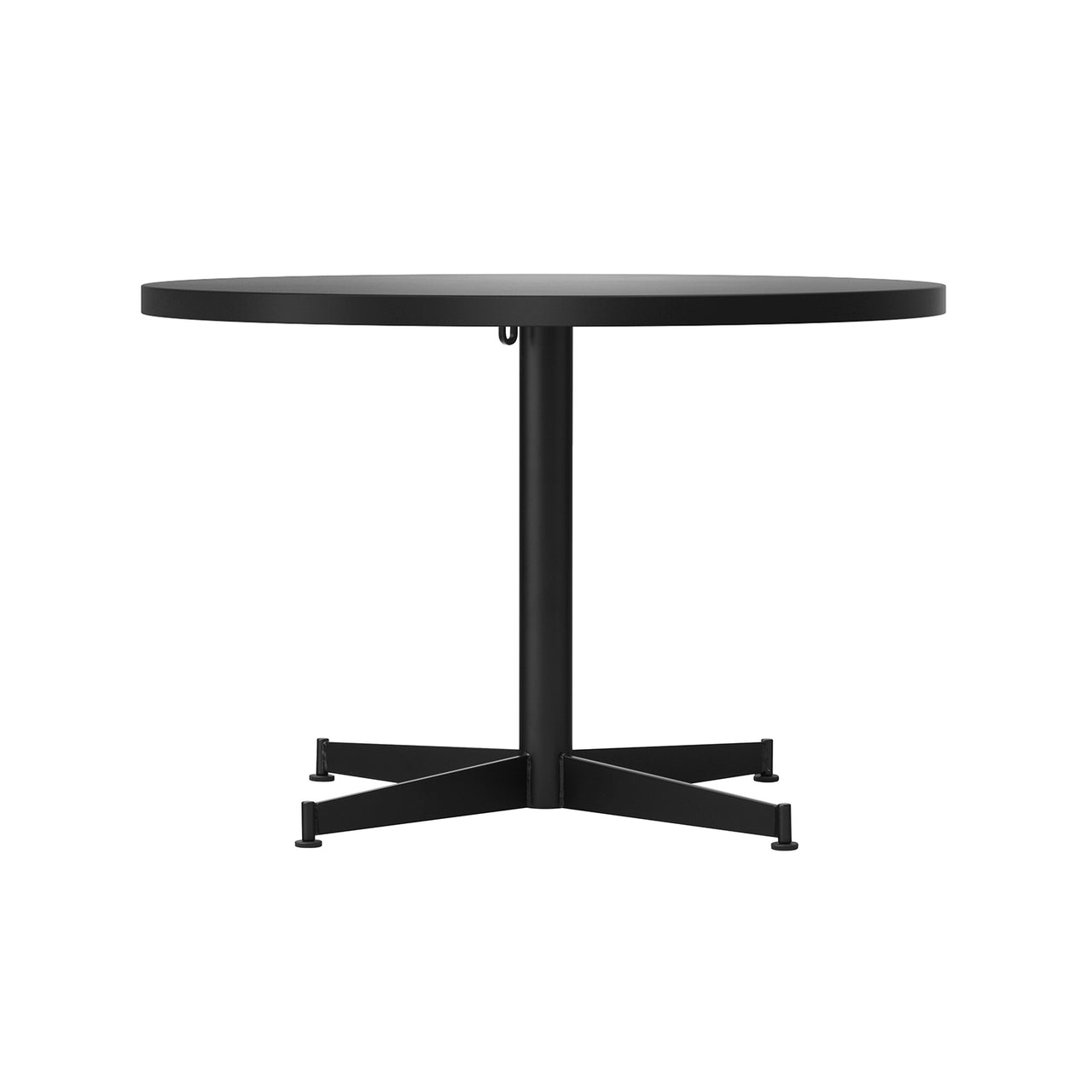 Nook Lounge Table: Linoleum Charcoal + Black